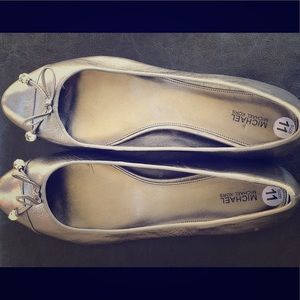 Michael Kors, Flats, size 11. Silver color